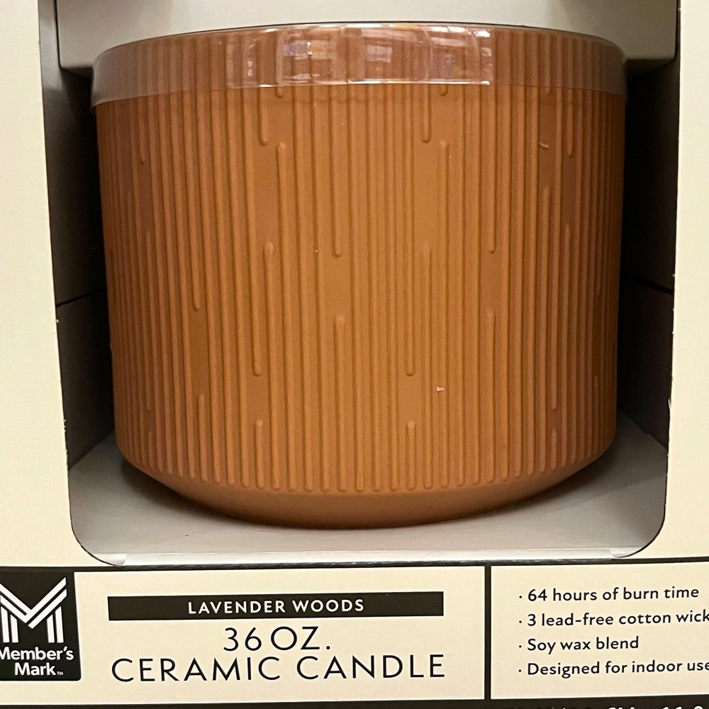 NIB Members Mark 36 Hour Ceramic Candle.